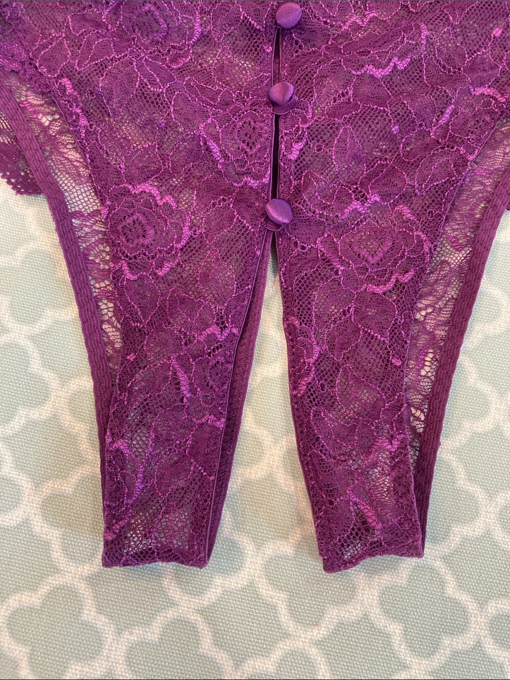 City Chic Fox & Royal Gia Cless Open Gusset Panty Purple 16 - Picture 4 of 10
